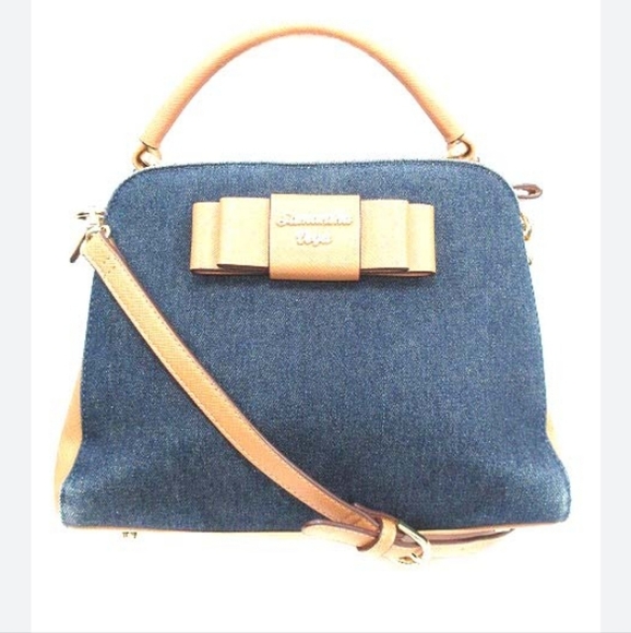 Samantha Vega Fulfilled Love Denim & Leather Crossbody Bag - Picture 1 of 15